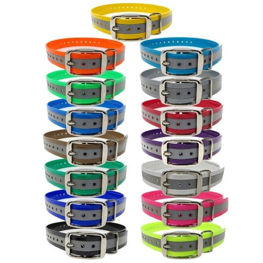 1 1/2" Dayglo Collar w/ O Ring & D Ring (Reflective)